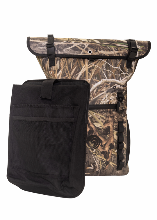 Dry Pocket, Dry Pocket Apparel, Mossy Oak, Mossy Oak New Bottomland Camo, Dry Bag, Backpack Dry bag, Waterproof bag, hunting bag, scent proof bag, waterproof backpack, floating waterproof bag, fishing bag, tackle bag,