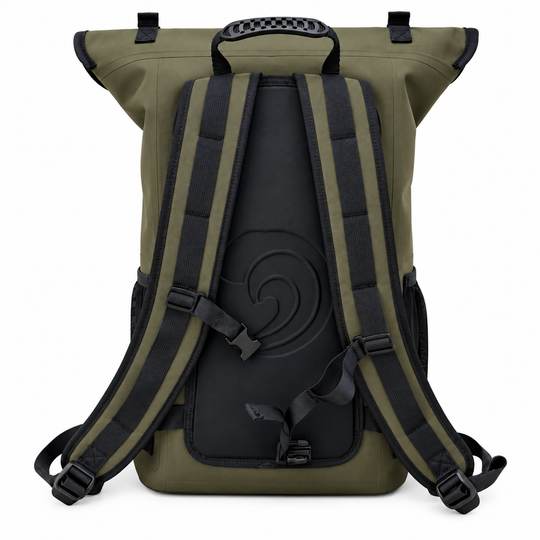 Dry Pocket auto-sealing, waterproof, scent proof, and floating olive night backpack dry bag for hunting and fishing 