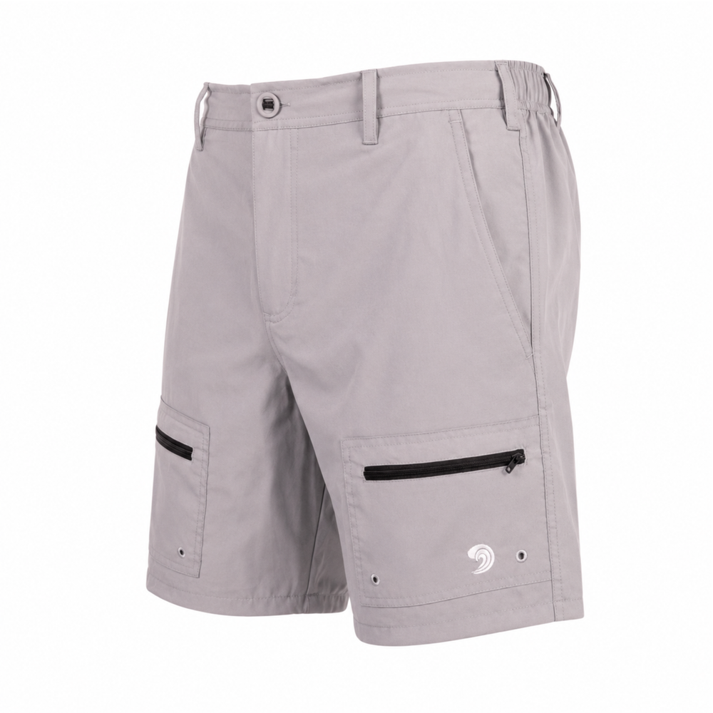 Dry Pocket light grey waterproof shorts with a waterproof pocket