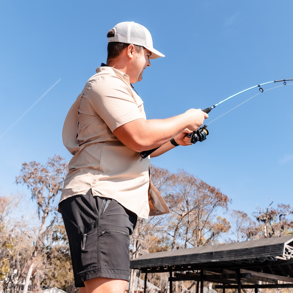 Dry Pocket black waterproof pocket fishing shorts