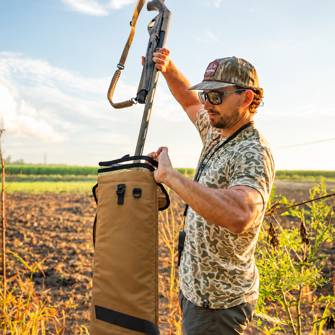 Dry Pocket coyote brown waterproof floating shotgun bag