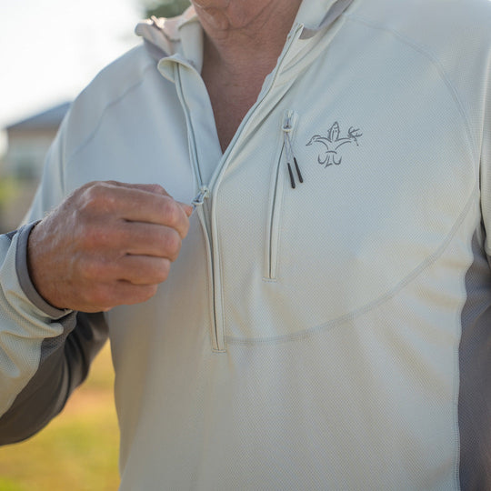 Cool Breeze 1/4 zip Hoodie (Smoke)