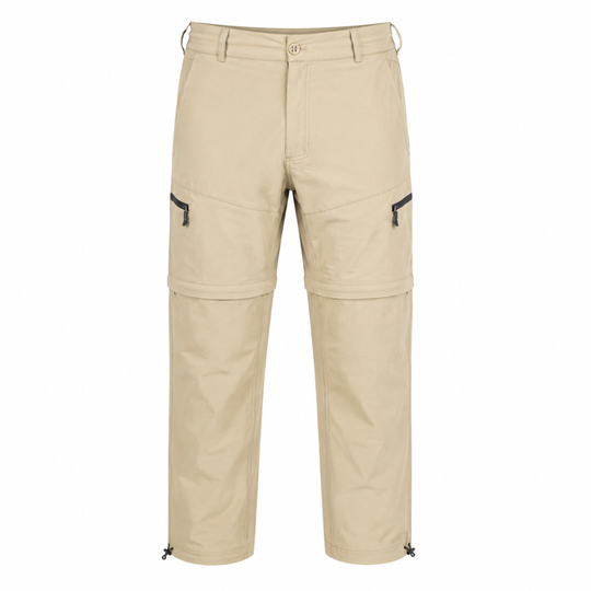 Dry Pocket khaki waterproof fishing pants with a waterproof pocket
