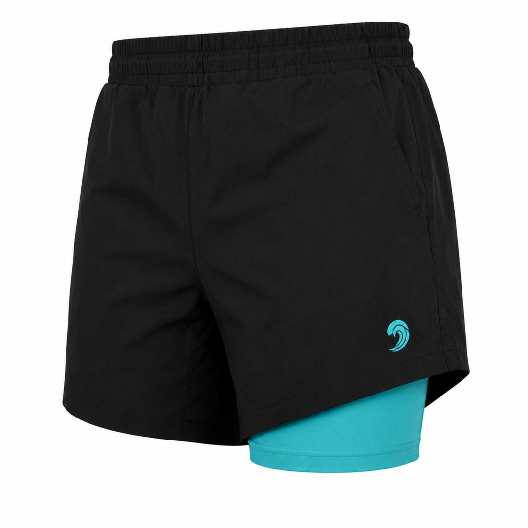 Dry Pocket black waterproof pocket swim shorts 