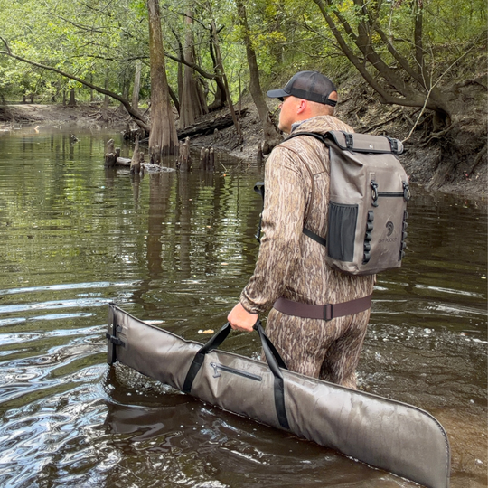 Dry Pocket olive night waterproof, scent proof, and floating shotgun bag