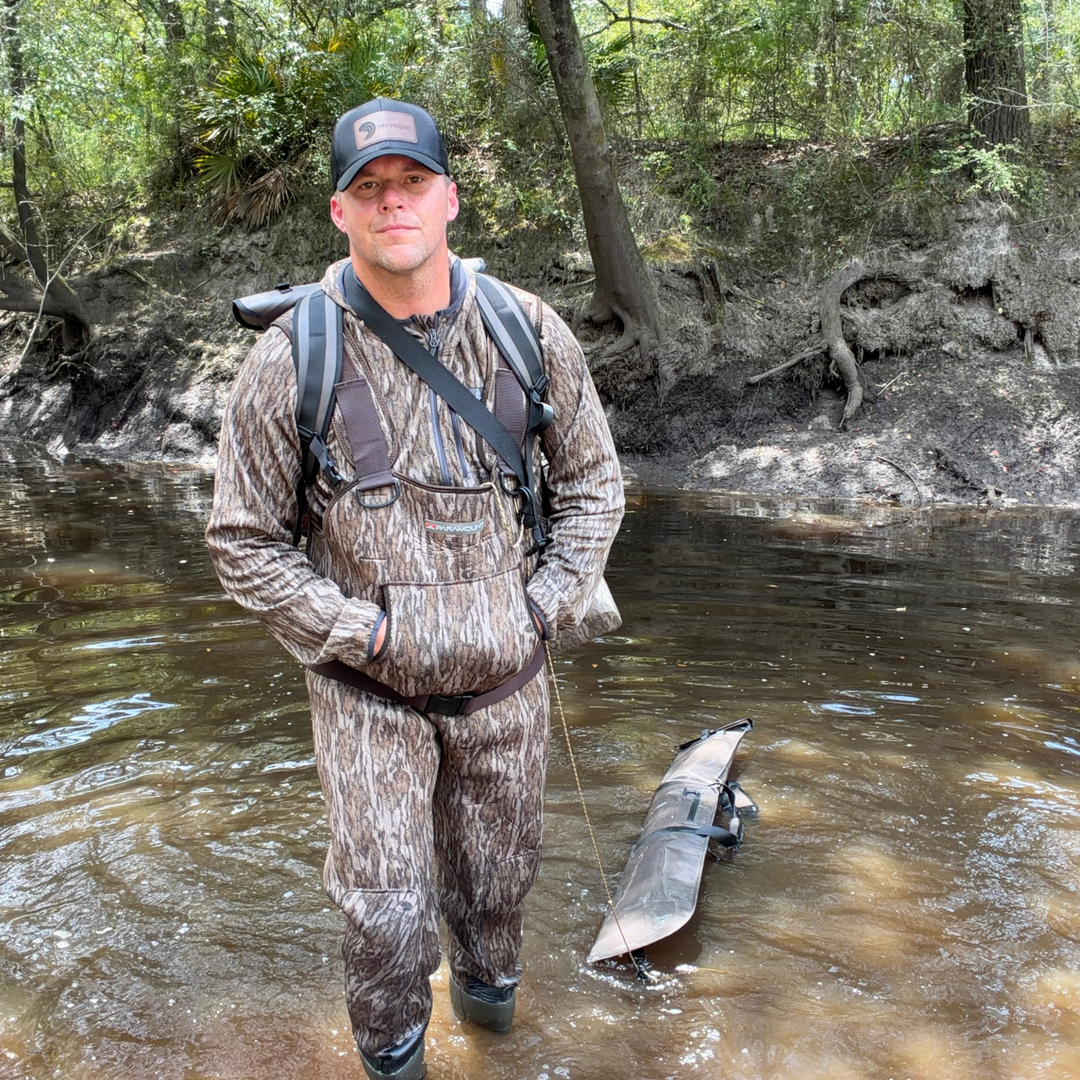 Dry Pocket olive night waterproof, scent proof, and floating shotgun bag