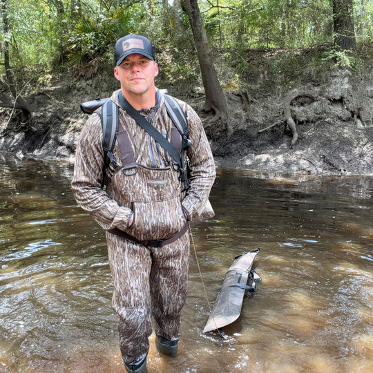 Dry Pocket olive night waterproof, scent proof, and floating shotgun bag