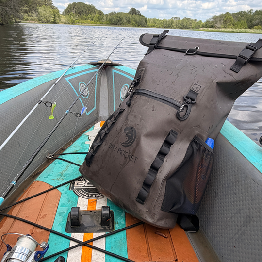 Dry Pocket auto-sealing, waterproof, scent proof, and floating olive night backpack dry bag for hunting and fishing 