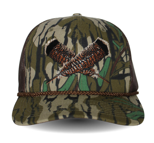 Mossy Oak Bottomland Turkey Feather Meshback Cap
