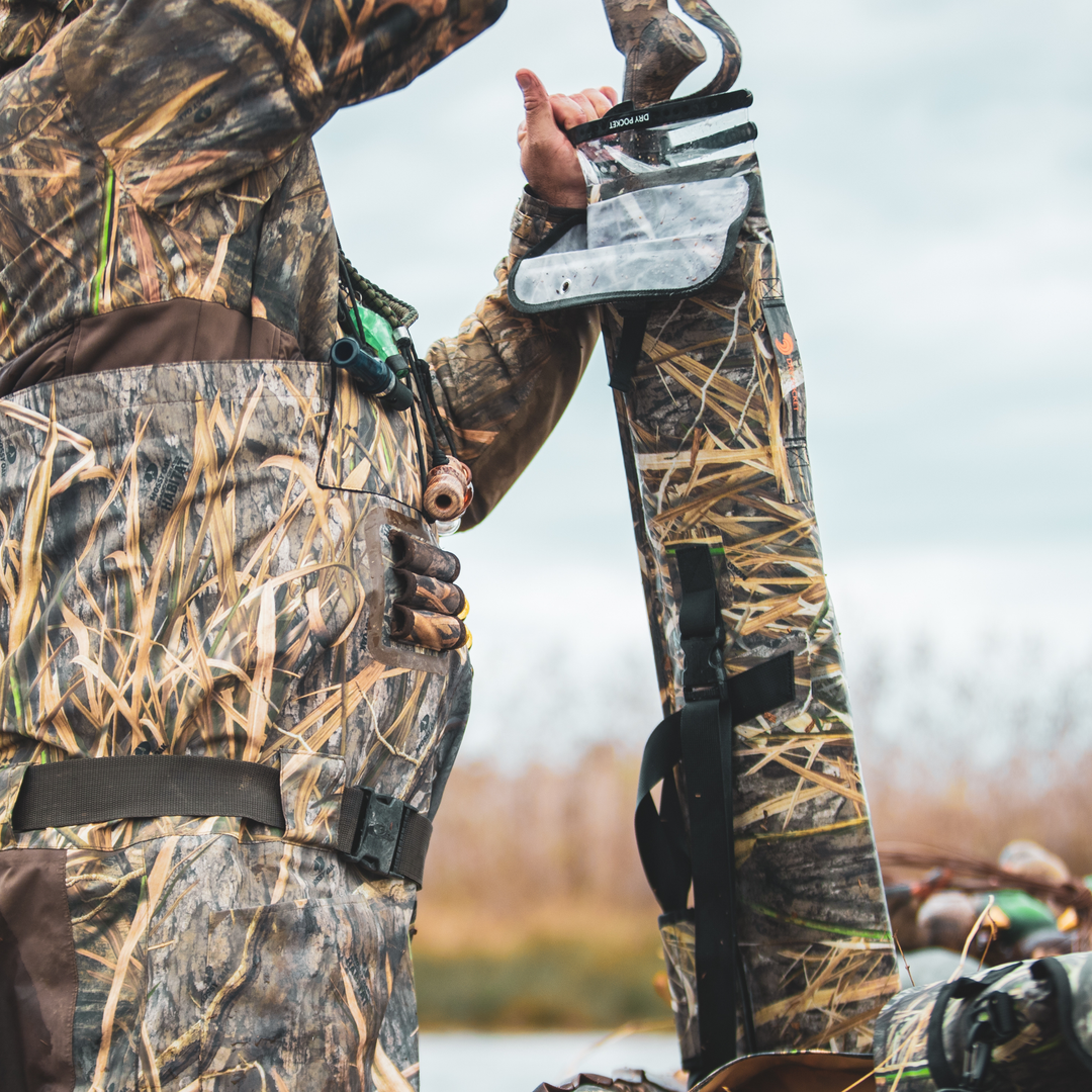 Dry Pocket camo waterproof and floating shotgun bag