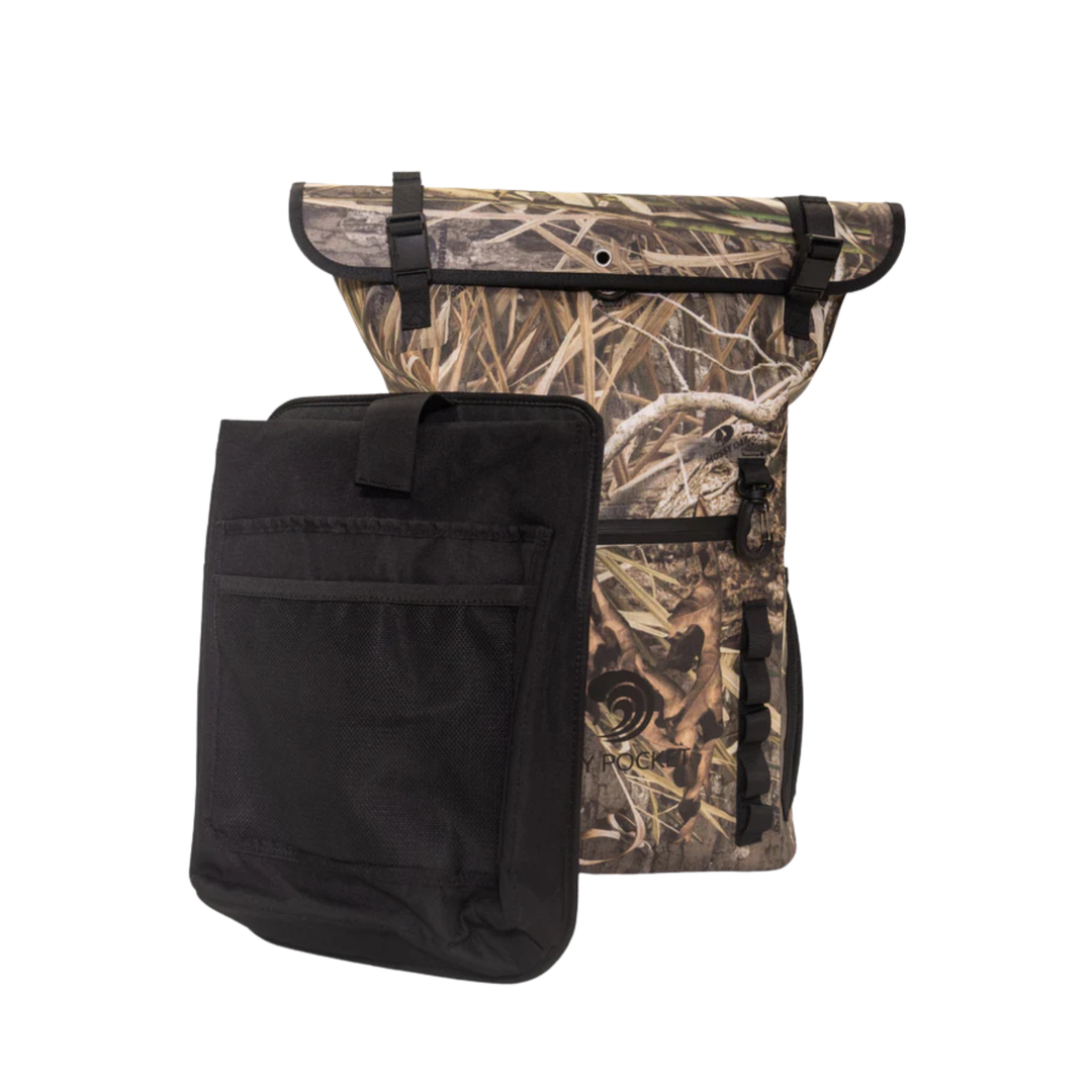 Dry Pocket waterproof, scent proof, and floating dry bag in Mossy Oak Shadow Grass Habitat camo. 