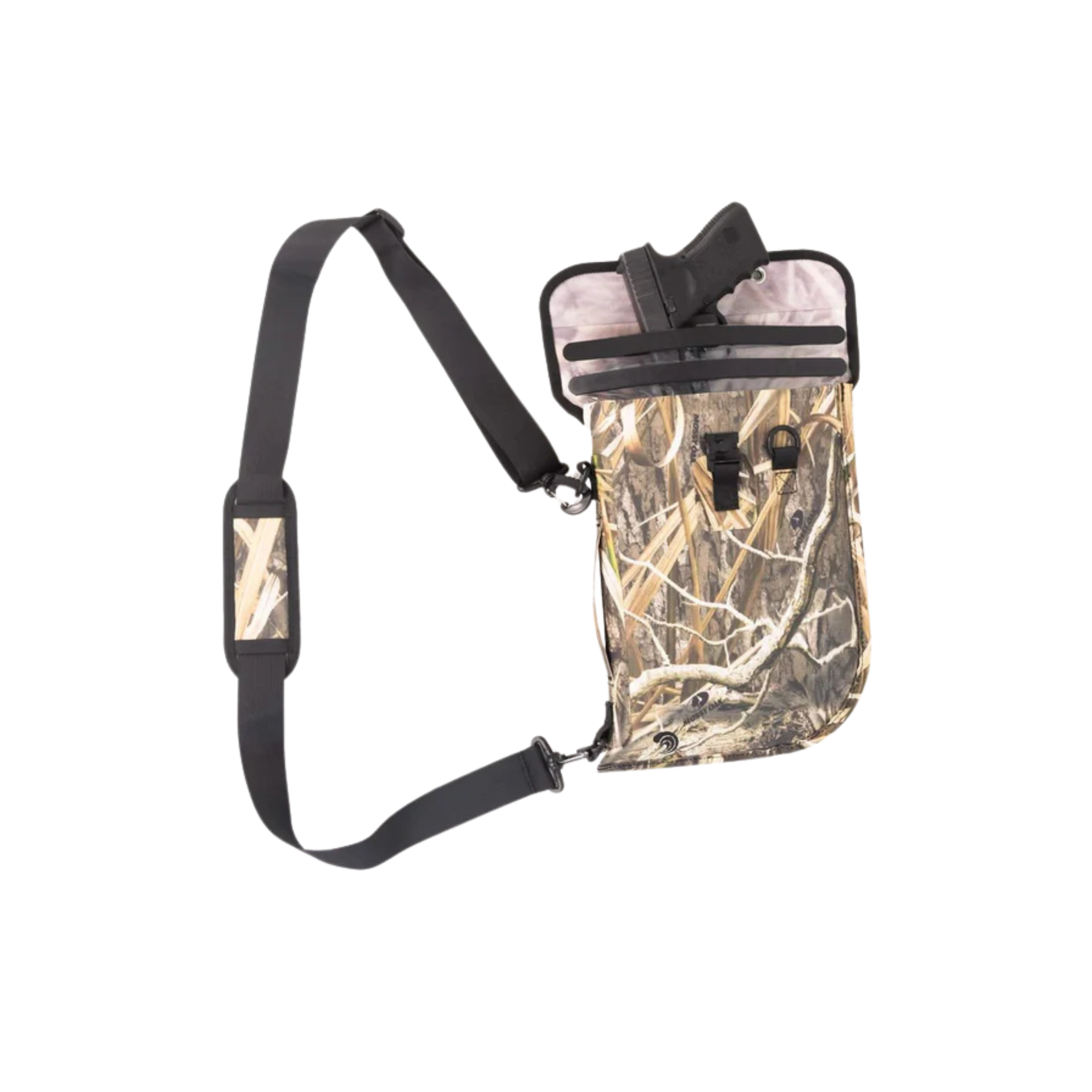 Dry Pocket camo waterproof, scent proof, and floating pistol bag