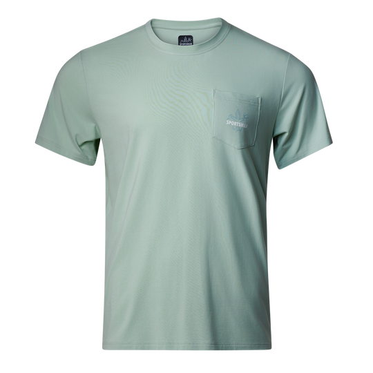 Bamboo Classic Pocket T (Aqua Gray)