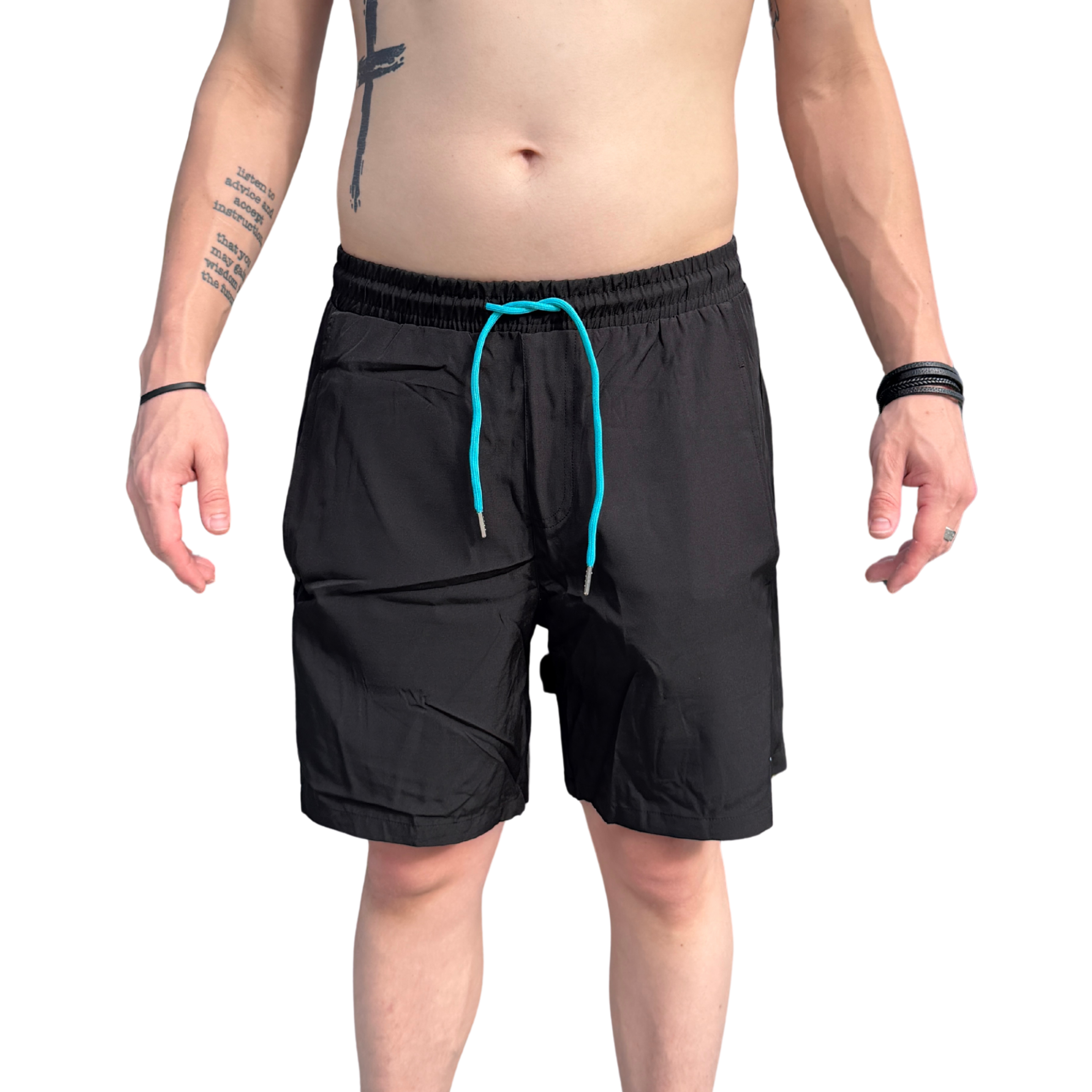 Dry Pocket black waterproof pocket swim shorts 