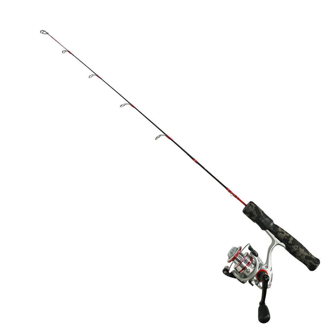 favorite army spinning combo Casting the American Hero Camo Speed Spool Combo sports a digital camo pattern on the rod and reel Favorite Fishing ARMC602M10 6 ft.