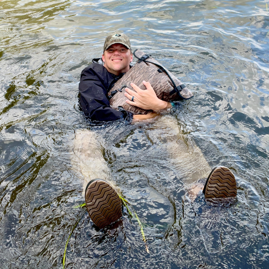 Dry Pocket waterproof, scent proof, and floating coyote brown backpack dry bag