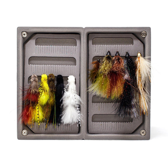 JHFLYCO Loaded Foam Fly Box – Medium Streamer Assortment